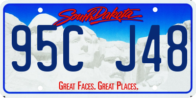 SD license plate 95CJ48