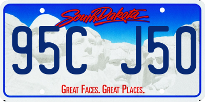 SD license plate 95CJ50