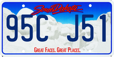 SD license plate 95CJ51