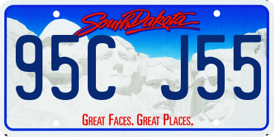 SD license plate 95CJ55