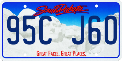 SD license plate 95CJ60