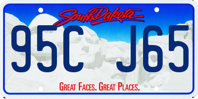 SD license plate 95CJ65