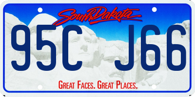 SD license plate 95CJ66