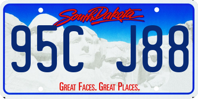 SD license plate 95CJ88