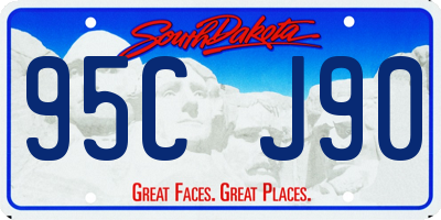SD license plate 95CJ90
