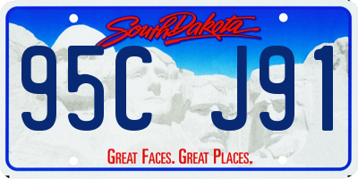 SD license plate 95CJ91