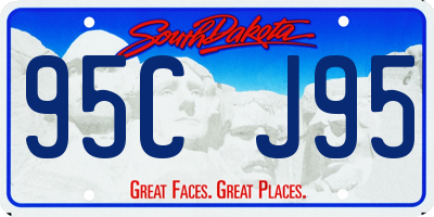 SD license plate 95CJ95