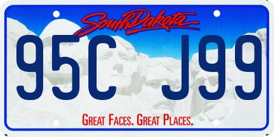 SD license plate 95CJ99