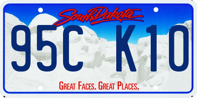 SD license plate 95CK10