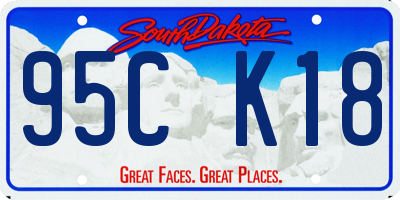 SD license plate 95CK18