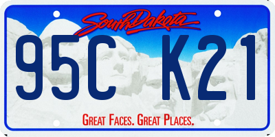 SD license plate 95CK21