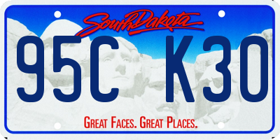 SD license plate 95CK30