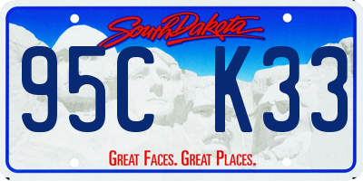 SD license plate 95CK33