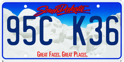 SD license plate 95CK36
