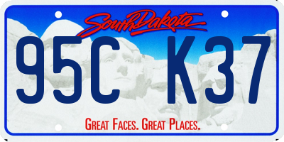 SD license plate 95CK37