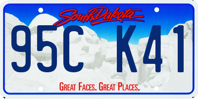 SD license plate 95CK41