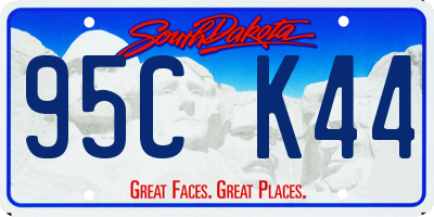 SD license plate 95CK44