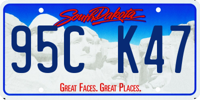 SD license plate 95CK47