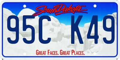 SD license plate 95CK49