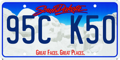 SD license plate 95CK50
