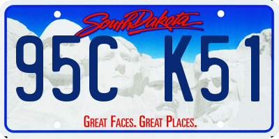 SD license plate 95CK51