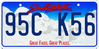 SD license plate 95CK56