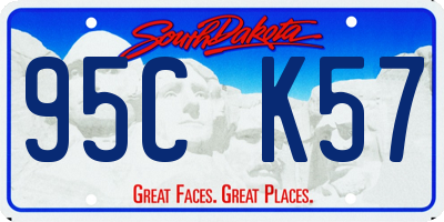 SD license plate 95CK57