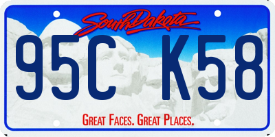 SD license plate 95CK58