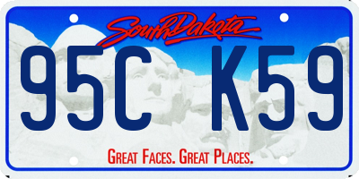 SD license plate 95CK59