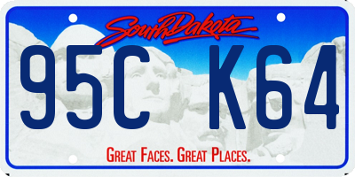 SD license plate 95CK64