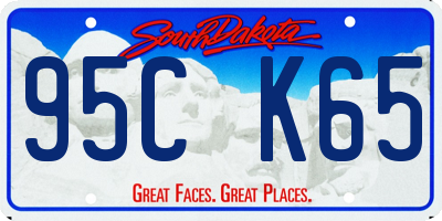 SD license plate 95CK65