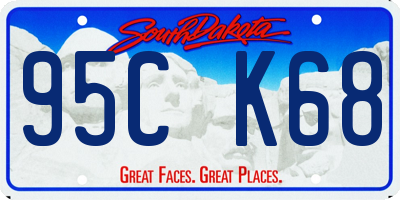 SD license plate 95CK68