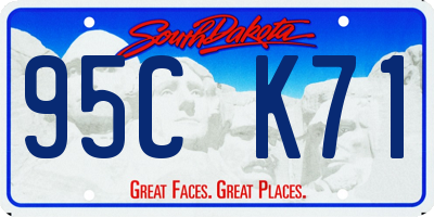SD license plate 95CK71