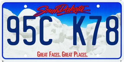 SD license plate 95CK78