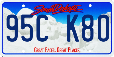 SD license plate 95CK80