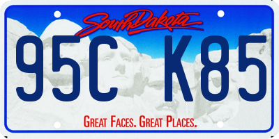 SD license plate 95CK85