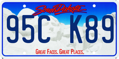 SD license plate 95CK89