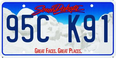 SD license plate 95CK91