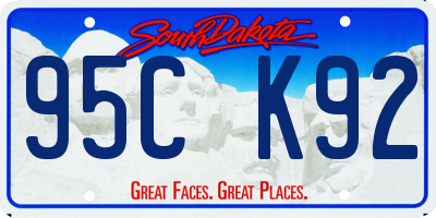 SD license plate 95CK92