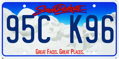 SD license plate 95CK96