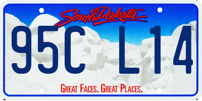 SD license plate 95CL14