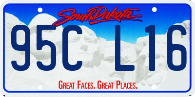 SD license plate 95CL16