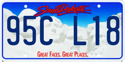 SD license plate 95CL18
