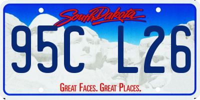 SD license plate 95CL26