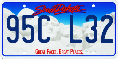 SD license plate 95CL32