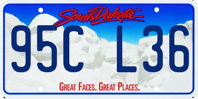 SD license plate 95CL36