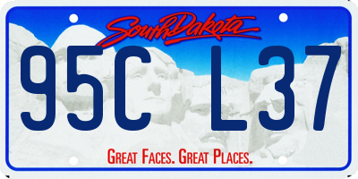 SD license plate 95CL37