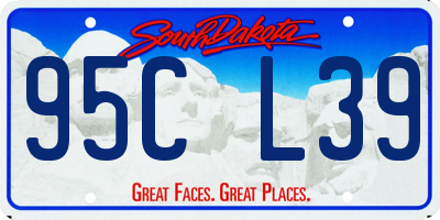SD license plate 95CL39
