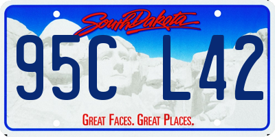 SD license plate 95CL42