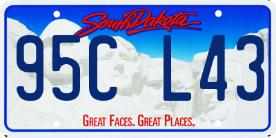 SD license plate 95CL43